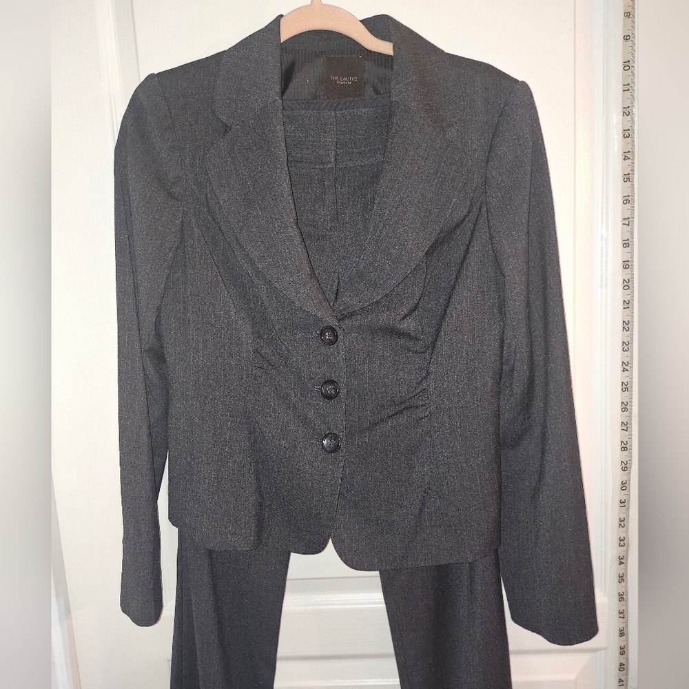 The Limited Gray Blazer Modern Tailored Suit Jacket With Pants - Picture 1 of 15